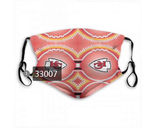 New 2021 NFL Kansas City Chiefs #98 Dust mask with filter->nfl dust mask->Sports Accessory